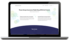 group health insurance sample website - insurance website marketing