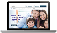 health Insurance sample website design - insurance website marketing